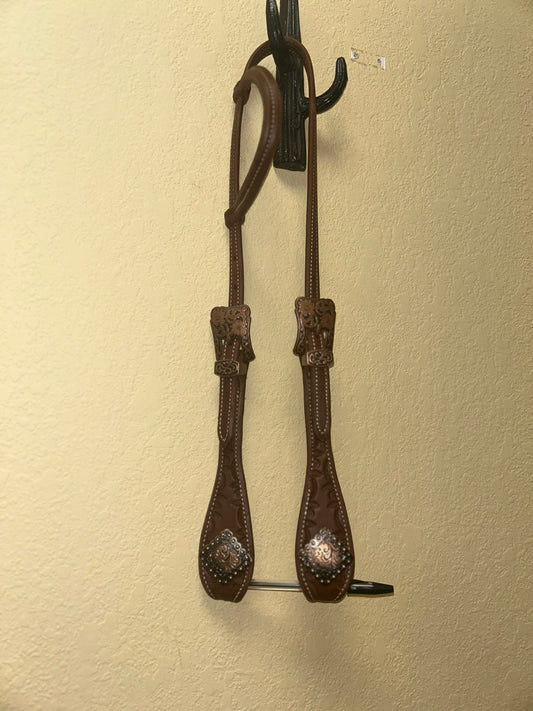 Bronze Buckle One Ear Headstall