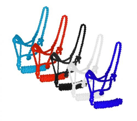 Braided nylon mule tape halter