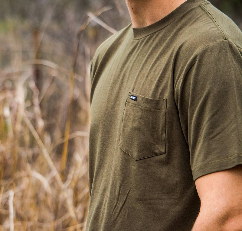 "The San Jose" Olive Pocket Tee