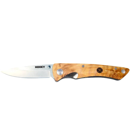 “Stud Folders” Maple Burl Liner Knife