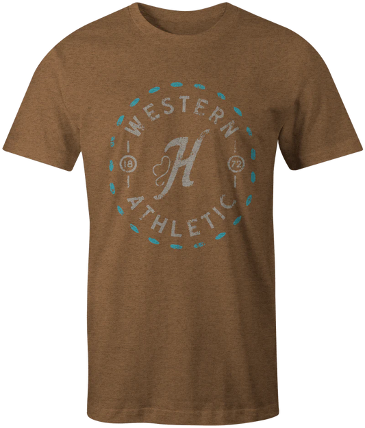 “Spur” Brown w/Cream & Turquoise Logo T-Shirt