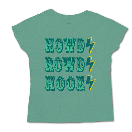 "Howdy Rowdy Hooey" Green Tee