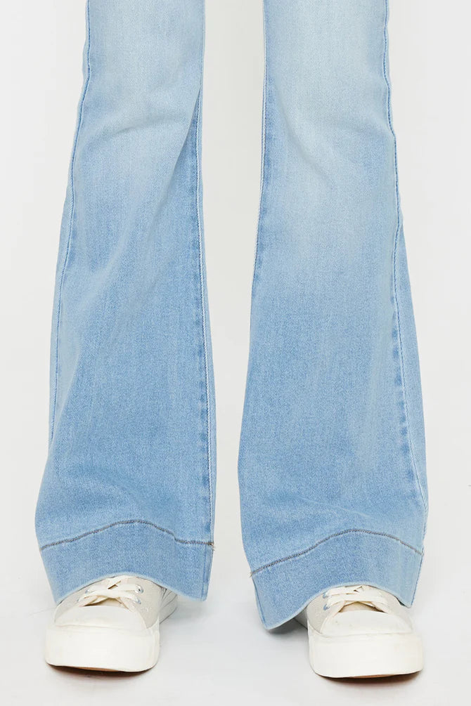 Roxanne High Rise Flare Jeans - Light Wash