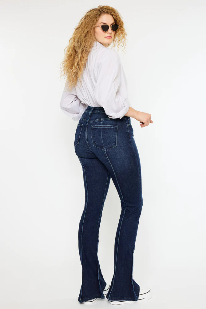 Graciela High Rise Peplum Flare Jeans