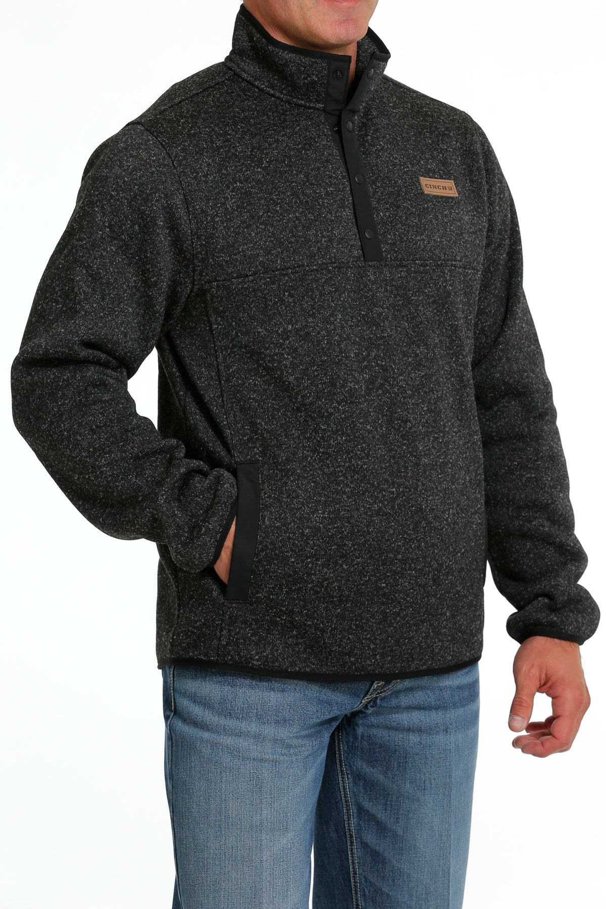 Men's Black Fleece Pullover