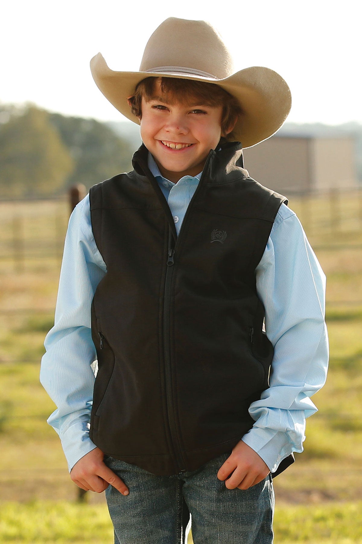 Boy's Black Bonded Vest