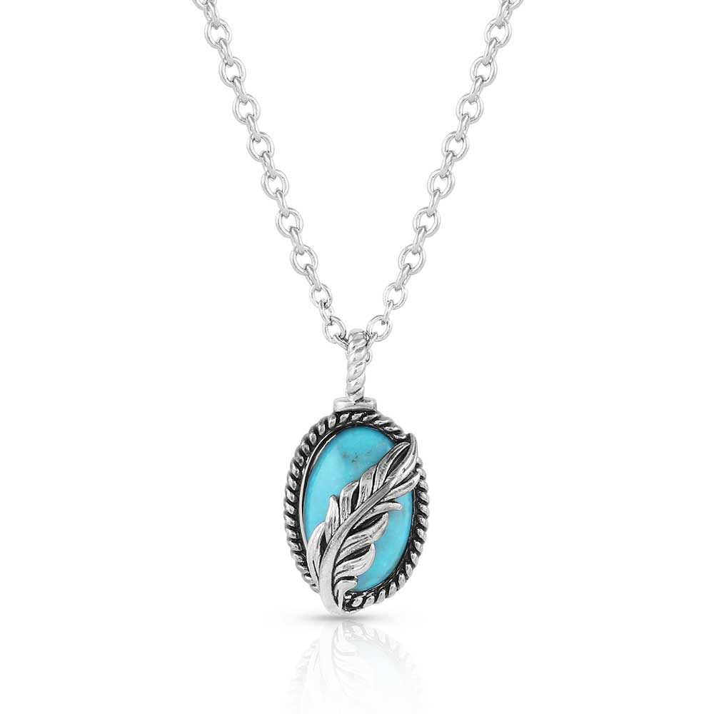World's Feather Turquoise Necklace