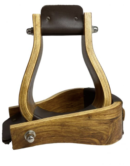 Polished Ashwood wooden stirrups