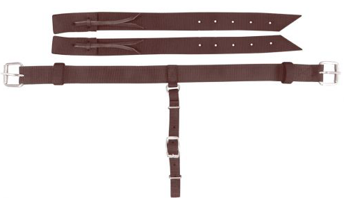 Pony 1.5" wide nylon back cinch with roller buckles