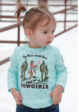 "The World Needs More Cowgirls" Girls Long Sleeve