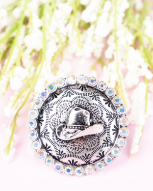 Crystal Cowboy Hat Ring