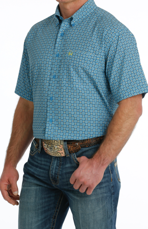 Men Cinch ArenaFlex Blue Button Up