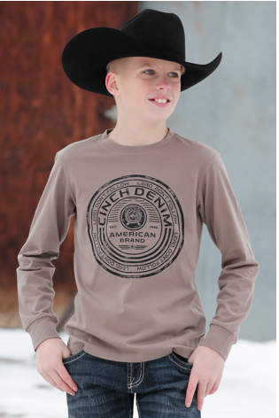 Brown Cinch Boys Long sleeve