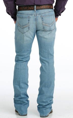 Men's Cinch Ian Light Stonewash Slim Boot Cut Jeans