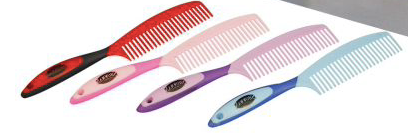 Soft touch handle mane and tail comb