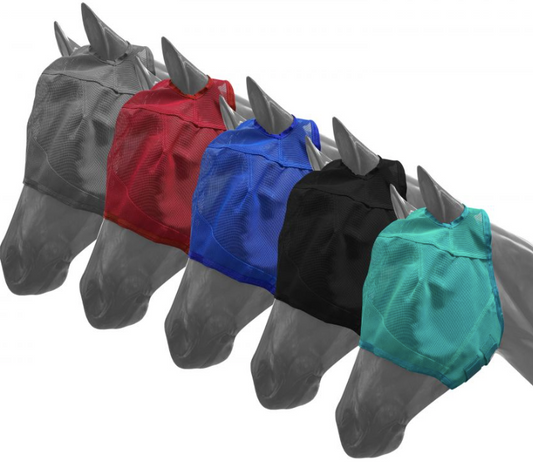 Showman Mesh Rip Resistant Fly Mask No Ears with Velcro Closure