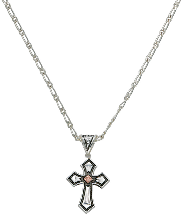 Antique Copper Diamond Cross