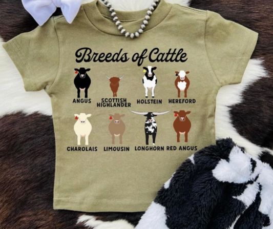 Breeds of Cattle Youth Tee