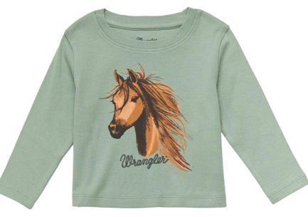 Wrangler Horse Girl Shirt - Green