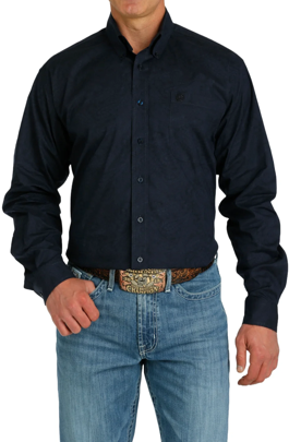 Men's Cinch Navy Paisley Print Button Up