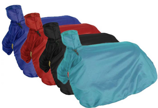 Fitted Nylon Saddle Cover. Covers saddle up to 31" long