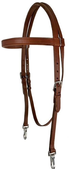 Medium Leather Browband Headstall and Reins