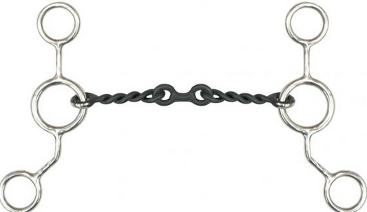 Stainless steel JR cowhorse snaffle bit