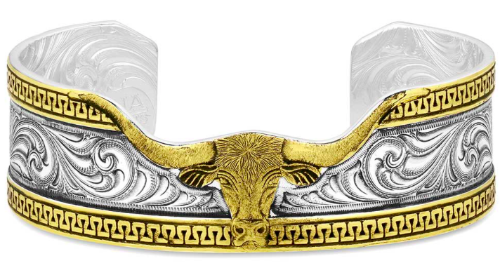 Montana Silversmith- Carved Longhorn Cuff Bracelet