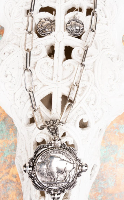 Rambler Buffalo Necklace & Earring Set