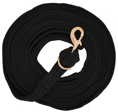 Showman Flat Cushion Lunge Line with Removable Brass Snap