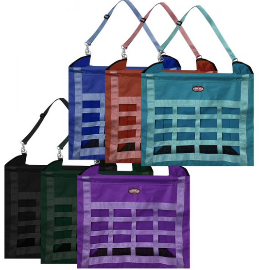 Showman Slow feed hay bag with 16 feeder holes