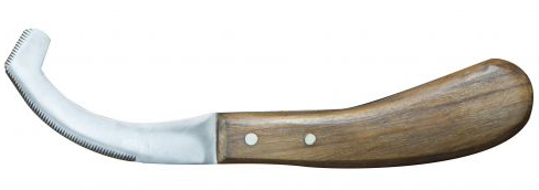 Stainless steel bot knife with wooden handle