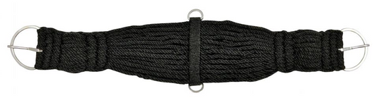 Black String girth with nickel plated flat hardware- 28"