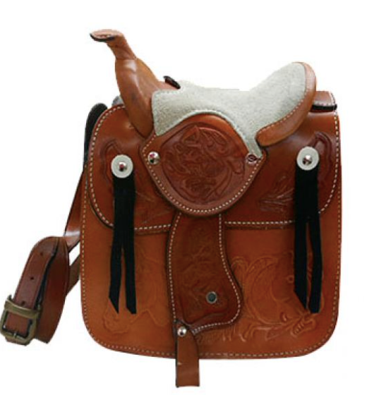 Leather saddle purse