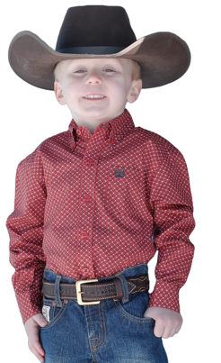 Red print Button down - Babies