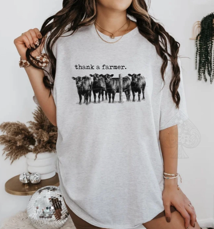 Thank A Farmer Western Graphic Tee