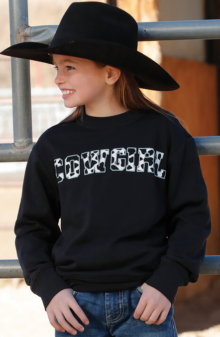 Cruel Girls "Cowgirl" Crewneck-Cowprint