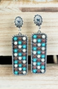 Ivory Multi Natchez Trail Earrings
