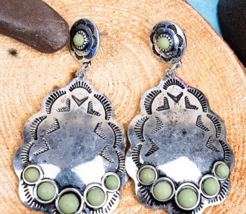 Green Calamity Crest Earrings