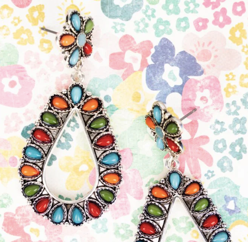 Multi-Color Belmont Teardrop Earrings
