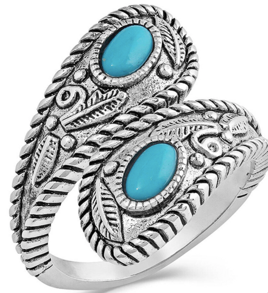 Montana Silversmiths-Balancing The Whole Turquoise Open Ring