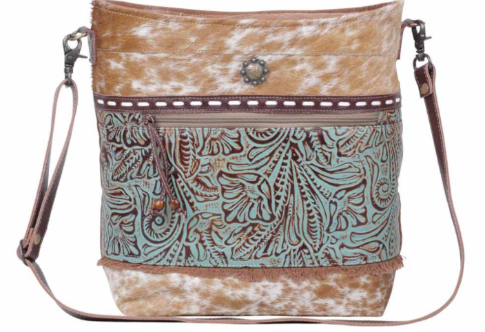 Peridot Canvas & Hairon Bag