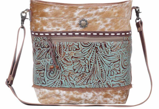 Peridot Canvas & Hairon Bag