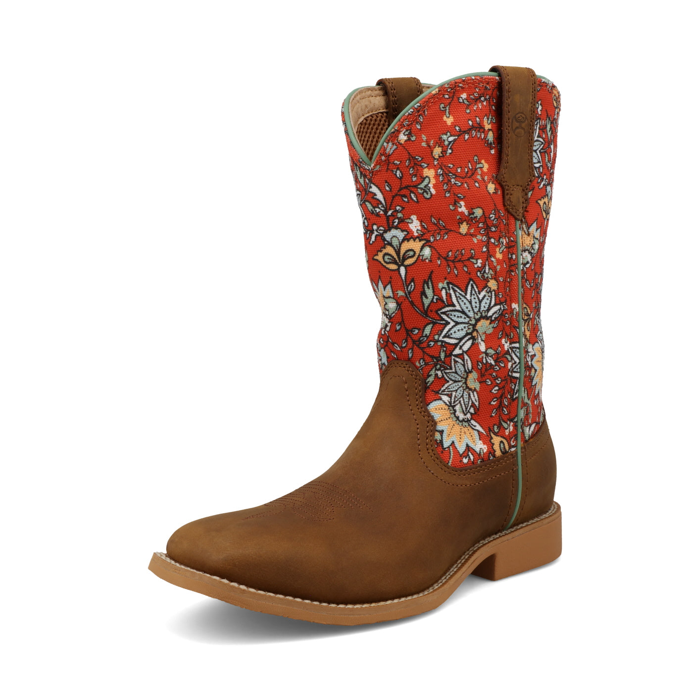 Youth Hooey Boot - Rustic Brown & Red Floral