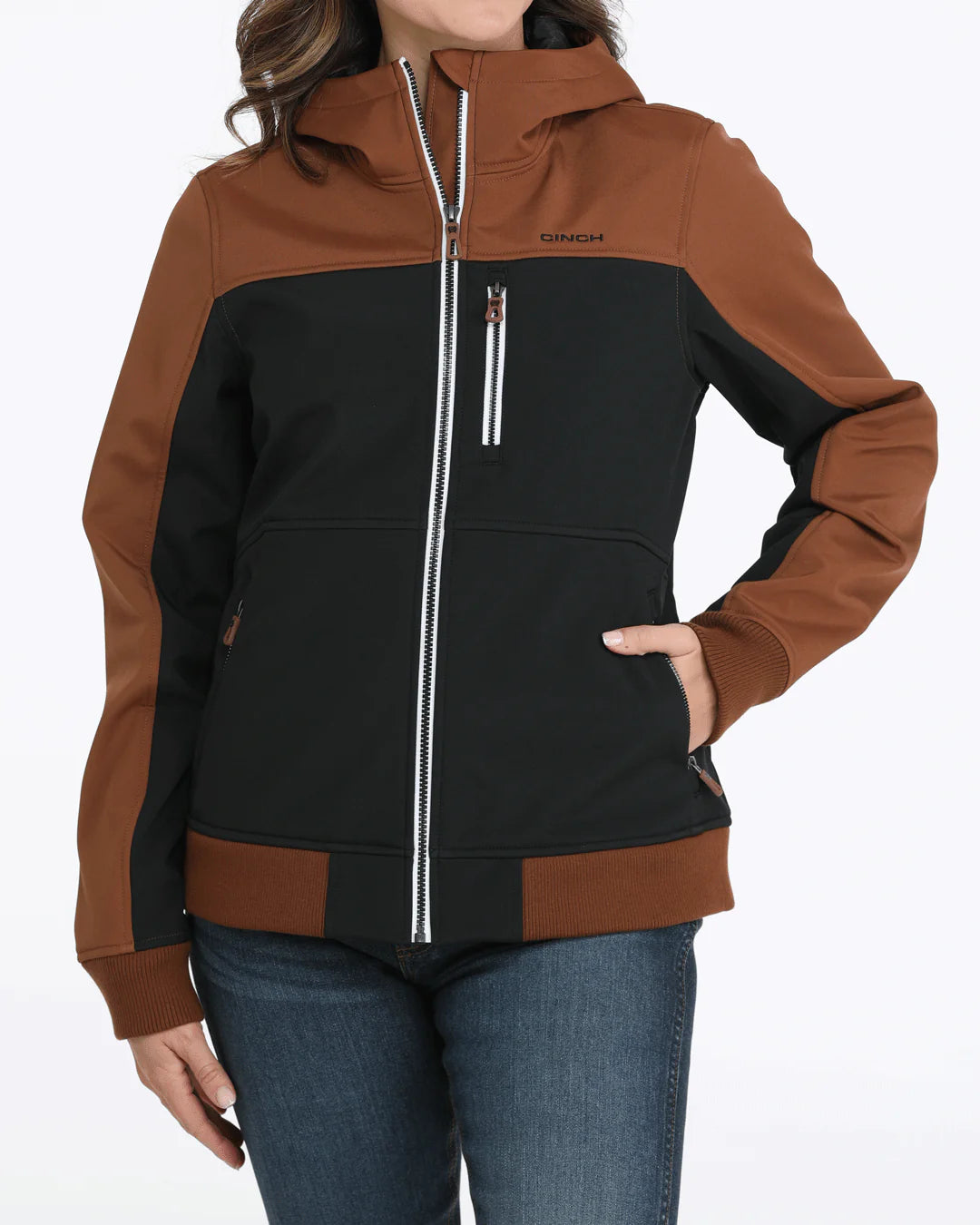 Women's Cinch Brown Bonded Hoodie