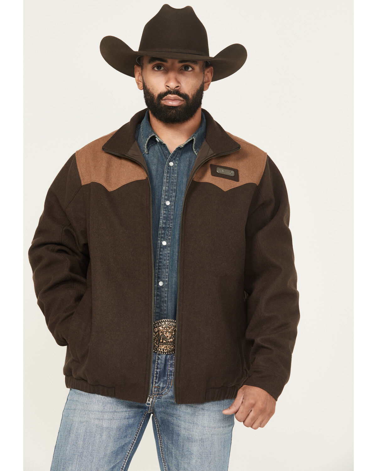 Men's Brown CC Wooley Jacket