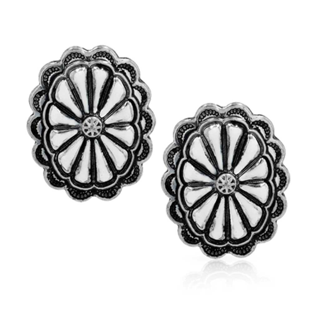 Snowy Blossoms Concho Attitude Earrings