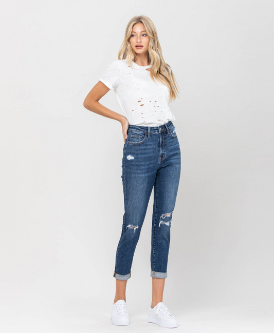 "The Erika" Stretch Mom Jean (Plus Size)