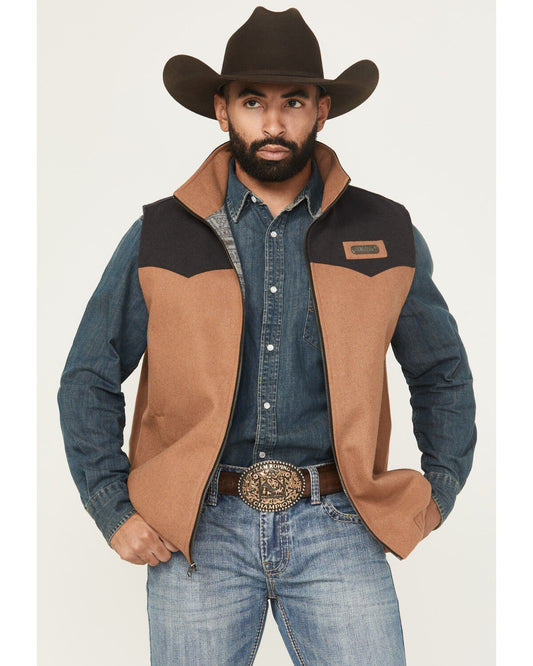Men's Cinch Brown Wooley Vest