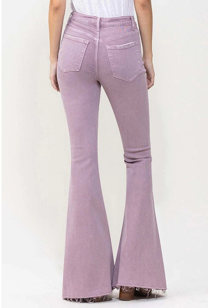 Bella High-Rise Flare - Washed Purple